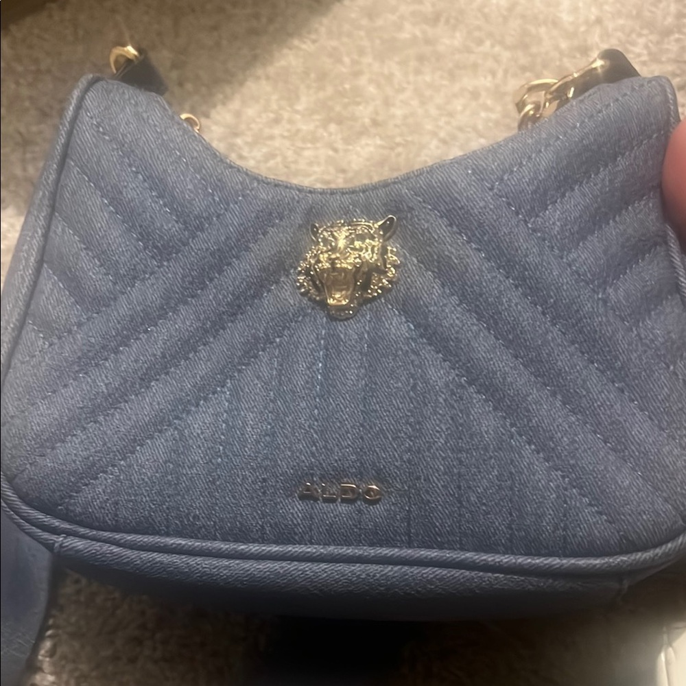Aldo Blue Quilted Shoulder Bag